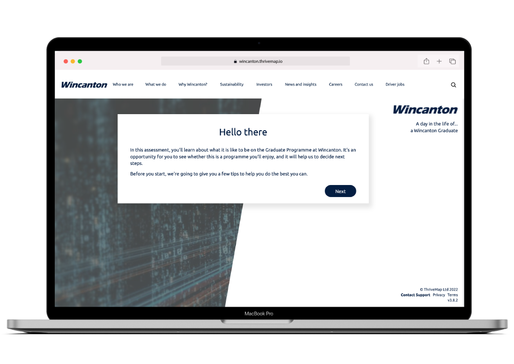 Wincanton's pre-hire assessment process example