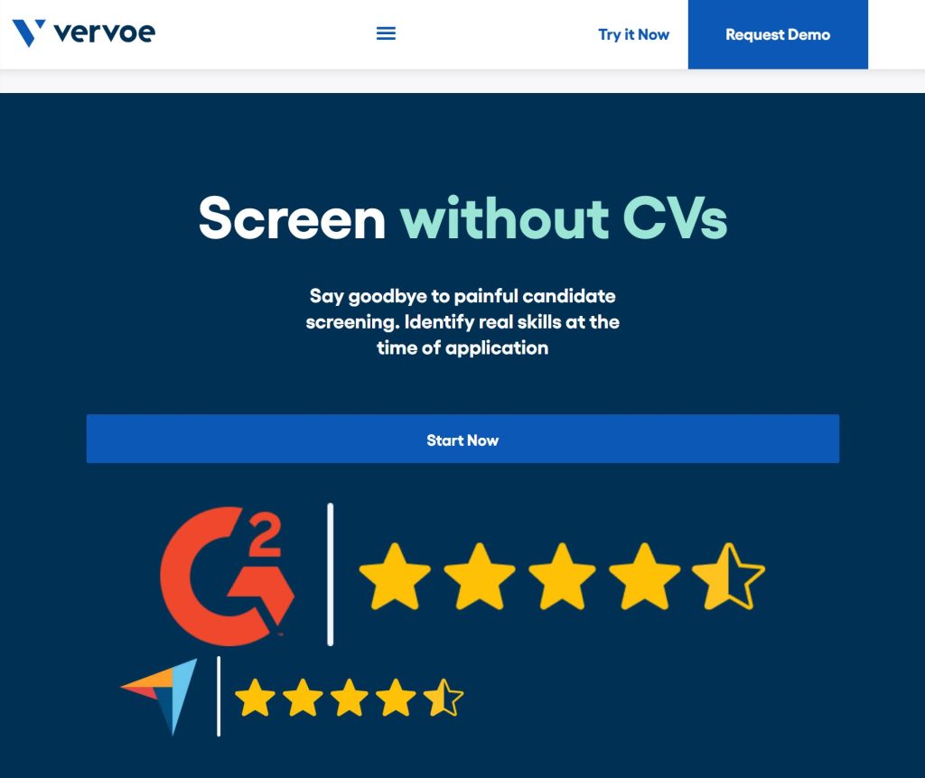 vervoe template pre hire assessments